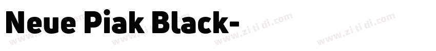 Neue Piak Black字体转换
